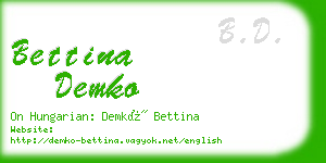bettina demko business card