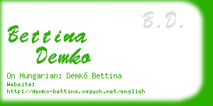 bettina demko business card
